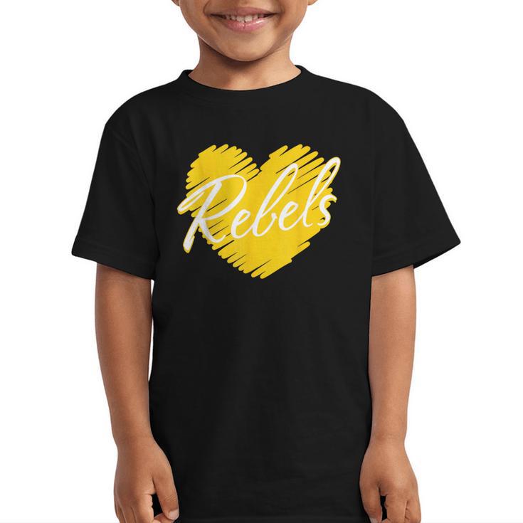 Rebels Heart Back To School Spirit GY Graphic Kid T-Shirt