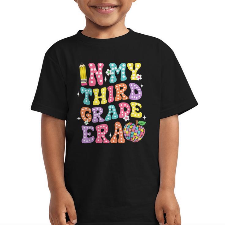 Retro Groovy In My Third Grade Era First Day Back To School Graphic Kid T-Shirt