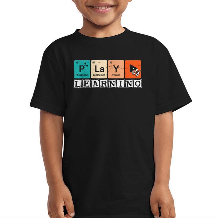Retro Play Is Learning Back To School First Day Of School Graphic Kid T-Shirt