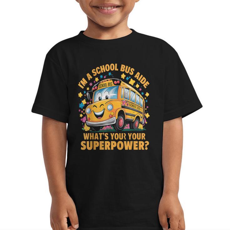 I Am A School Bus Aide Back To School Graphic Kid T-Shirt