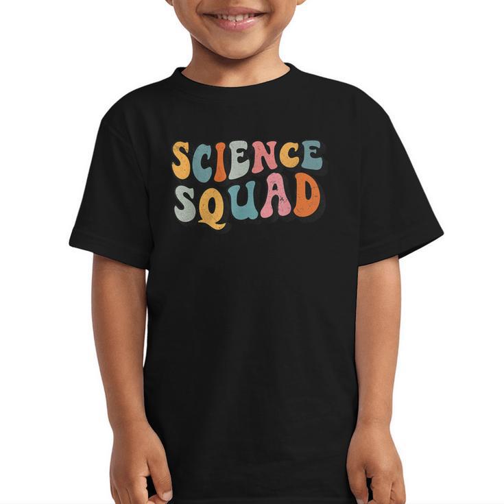 Science Squad Retro Groovy Back To School Matching Teaching Graphic Kid T-Shirt