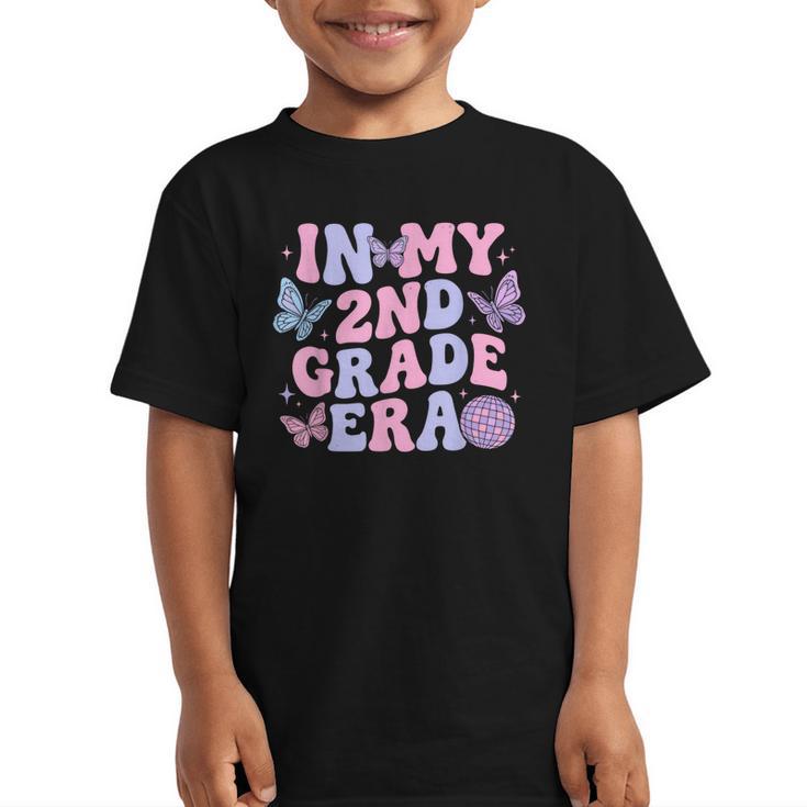 In My Second 2nd Grade Era Groovy Back To School Students Graphic Kid T-Shirt