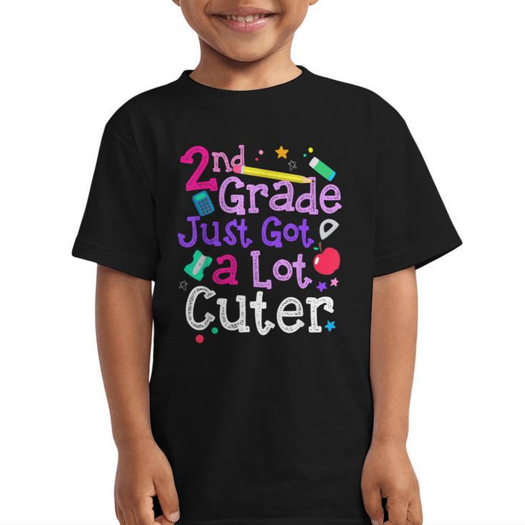Second Grade Just Got Cuter Cute 2nd Grade Back To School Graphic Kid T-Shirt