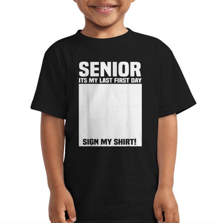 Senior 2026 Last First Day Senior Back To School Sign My Graphic Kid T-Shirt