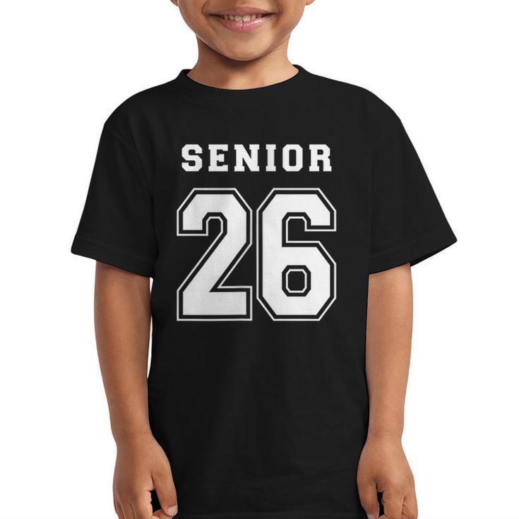 Senior 26 Class Of 2026 Front Back Grad Back To School Graphic Kid T-Shirt