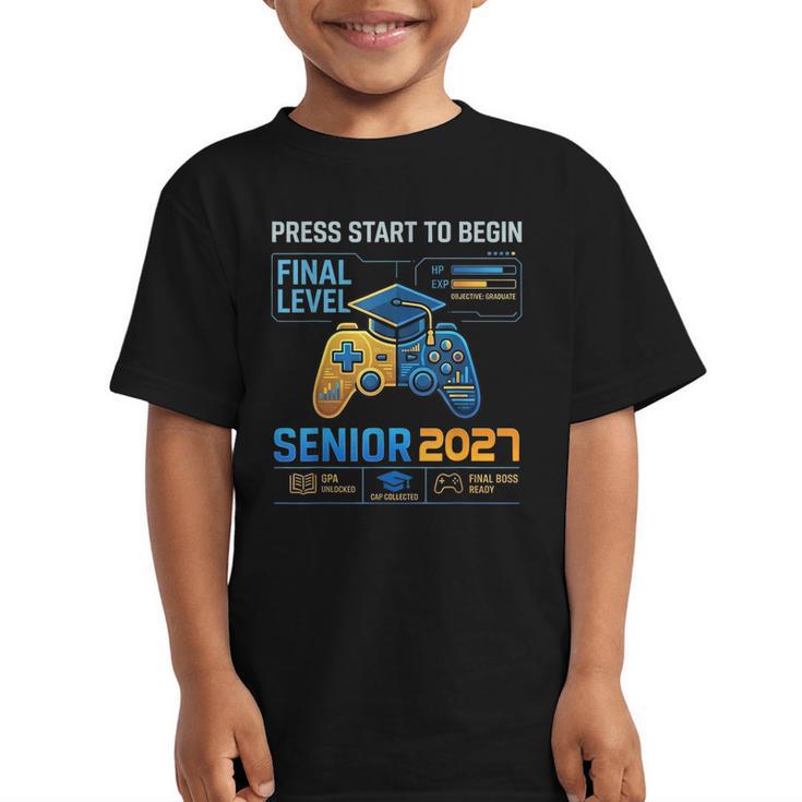 Senior Class Of 2027 Back To School Gamer Boys Senior 2027 Graphic Kid T-Shirt