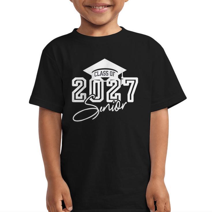 Senior Class Of 2027 Back To School Graduate Senior Year 27 Graphic Kid T-Shirt