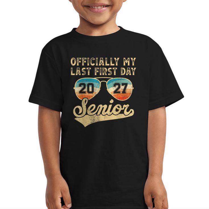 Senior Class Of 2027 Back To School Last First Day Of School Graphic Kid T-Shirt