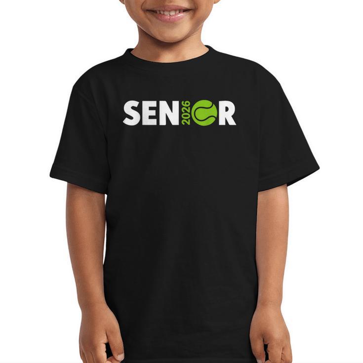 Senior Tennis 2026 Class Of 2026 Graduate Back To School Fun Graphic Kid T-Shirt