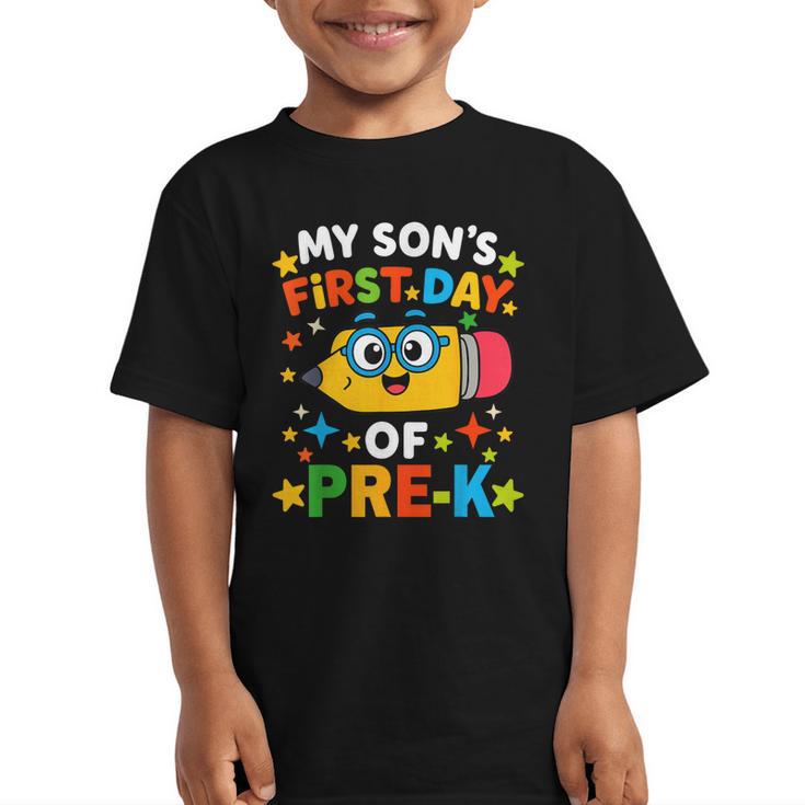 My Son's First Day Of Pre-K Back To School Kids Graphic Kid T-Shirt