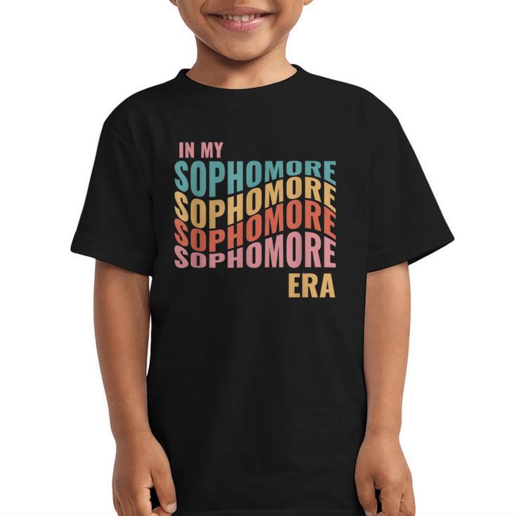 In My Sophomore Era High School 10th Grade Back To School Graphic Kid T-Shirt