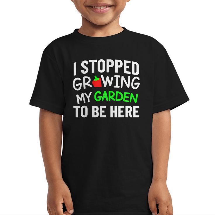 I Stopped Growing My Garden Back To School Gamer Tee Graphic Kid T-Shirt