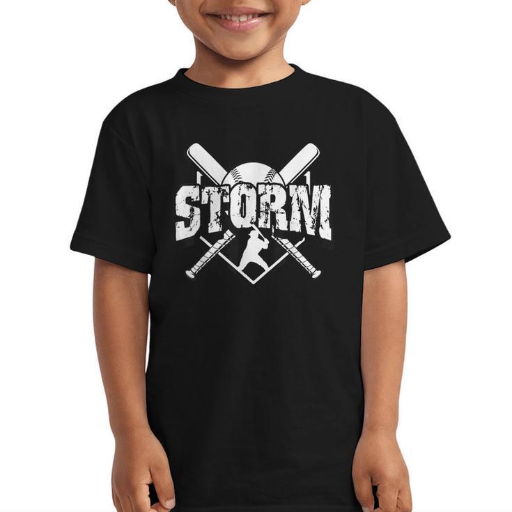 Storm Baseball Back To School Spirit Graphic Kid T-Shirt