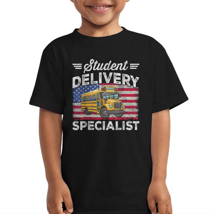 Students Delivery Specialist Back To School Bus Driver Graphic Kid T-Shirt