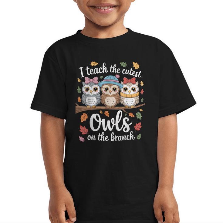 Teaching Owls On The Branch Back To School Graphic Kid T-Shirt
