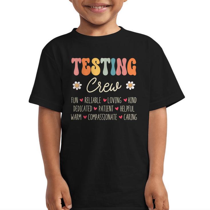 Testing Crew Appreciation Week Back To School Graphic Kid T-Shirt