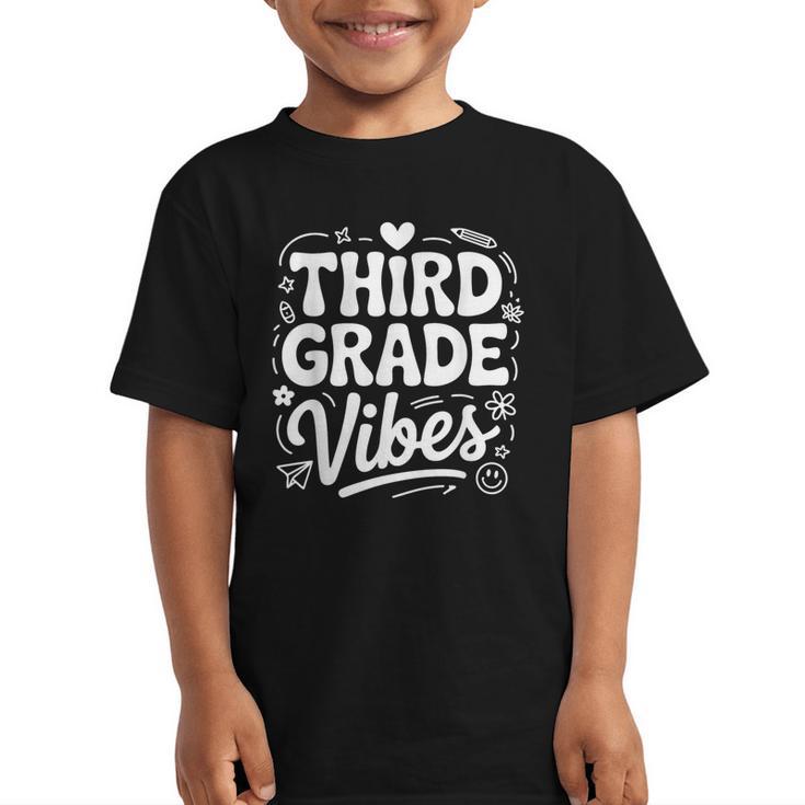 Third Grade Vibes Back To School Fun Graphic Kid T-Shirt
