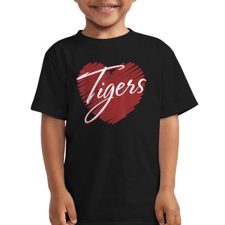 Tigers Heart Back To School Spirit M Graphic Kid T-Shirt