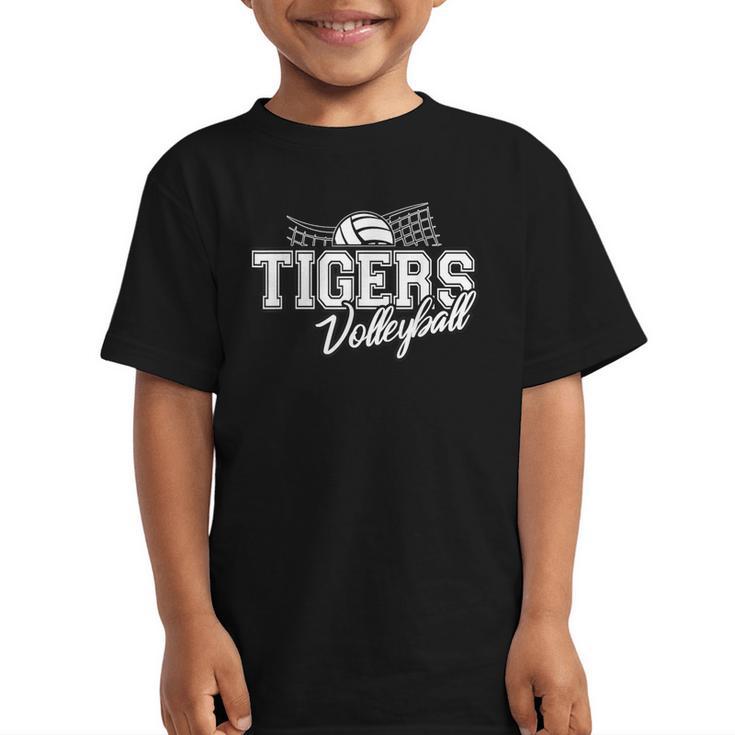 Tigers Volleyball Back To School Spirit Graphic Kid T-Shirt