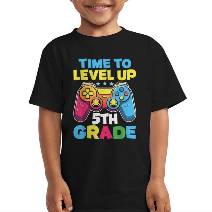 Time To Level Up 5th Grade Video Gamer Kids Back To School Graphic Kid T-Shirt