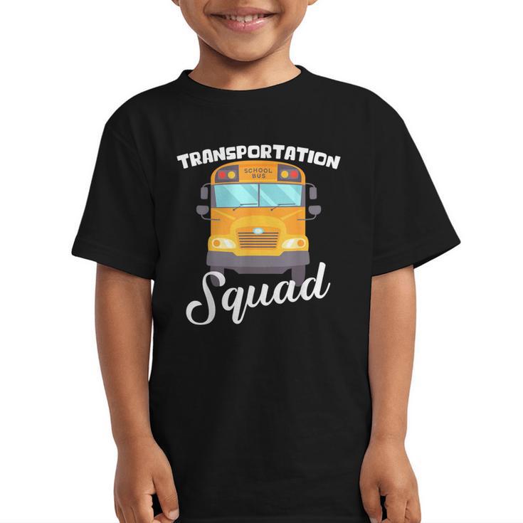 Transportation Squad Back To School Bus Driver Monitor Aide Graphic Kid T-Shirt