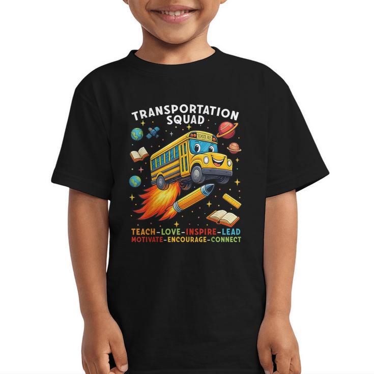 Transportation Squad School Bus Driver Back To School Graphic Kid T-Shirt