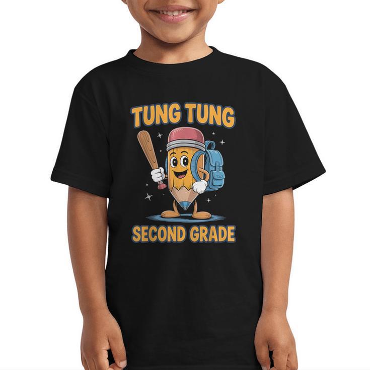 Tung Tung Sahur 2nd Grade Italian Brainrot Back To School Graphic Kid T-Shirt