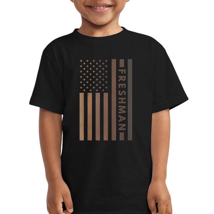 USA Flag Freshman 9th Ninth Grade Back To School Juneteenth Graphic Kid T-Shirt