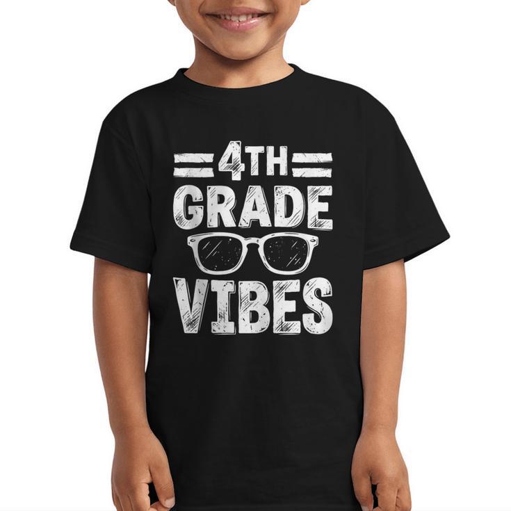 Vintage Fourth 4TH Grade Vibes Back To School First Day Kids Graphic Kid T-Shirt