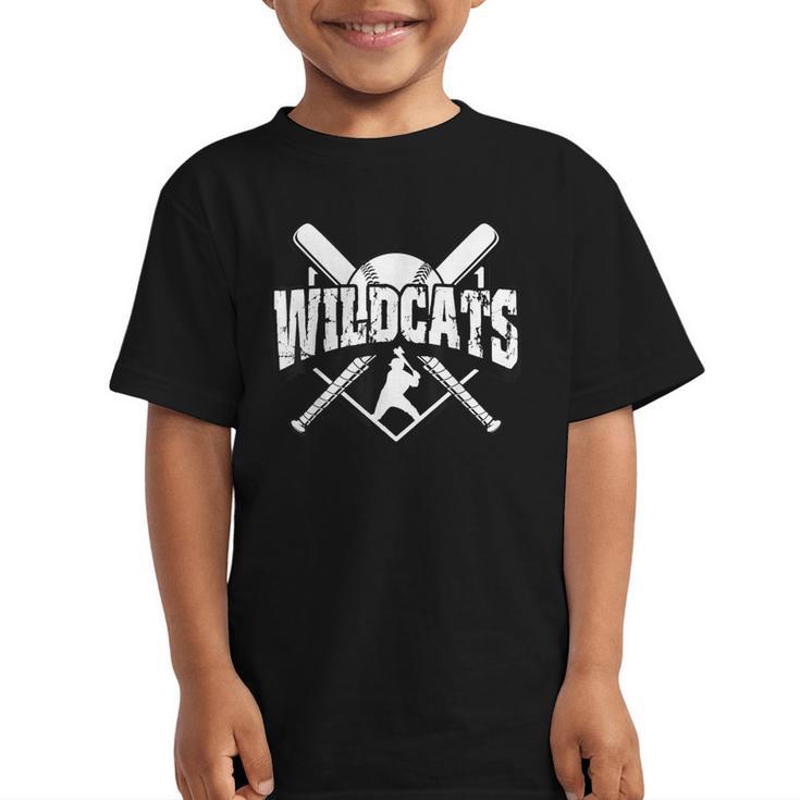 Wildcats Baseball Back To School Spirit Graphic Kid T-Shirt