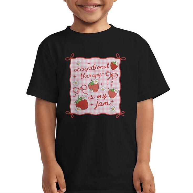 Women Occupational Therapy Cute Strawberry OT Back To School Graphic Kid T-Shirt