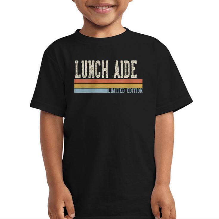 Women's Lunch Aide Week Retro Vintage Back To School Day Graphic Kid T-Shirt