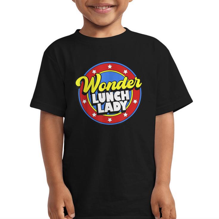 Wonder Lunch Lady Super Woman Power Superhero Back To School Graphic Kid T-Shirt