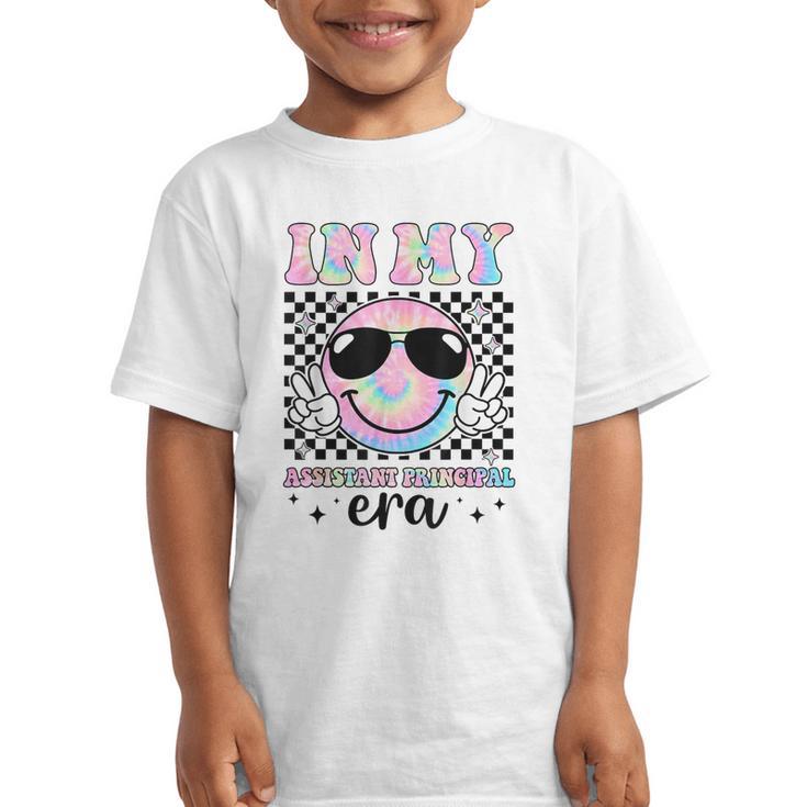 In My Assistant Principal Era Groovy Tie Dye Back To School Graphic Kid T-Shirt