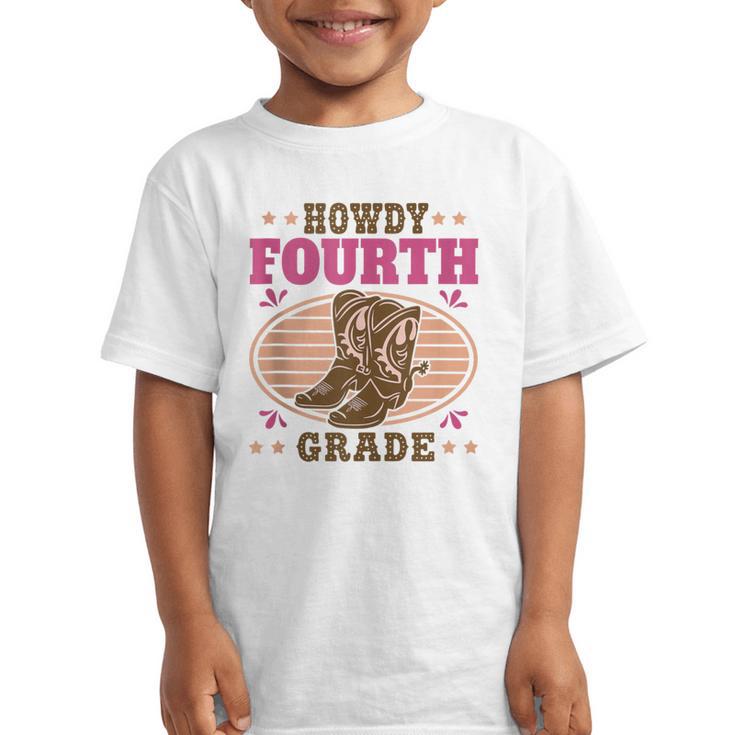 Back To School Howdy Fourth Grade Girls Graphic Kid T-Shirt