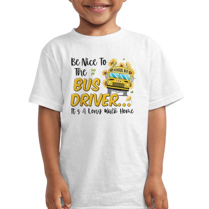 Back To School Be Nice To The Bus Driver Magic School Bus Graphic Kid T-Shirt