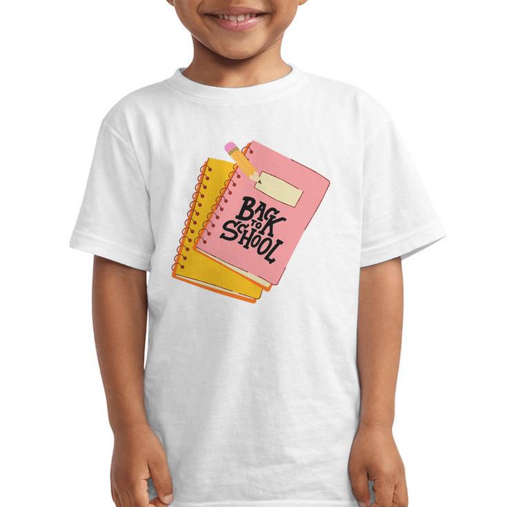 Back To School Notebook And Pencil Graphic Design Premium Tri-Blend Graphic Kid T-Shirt