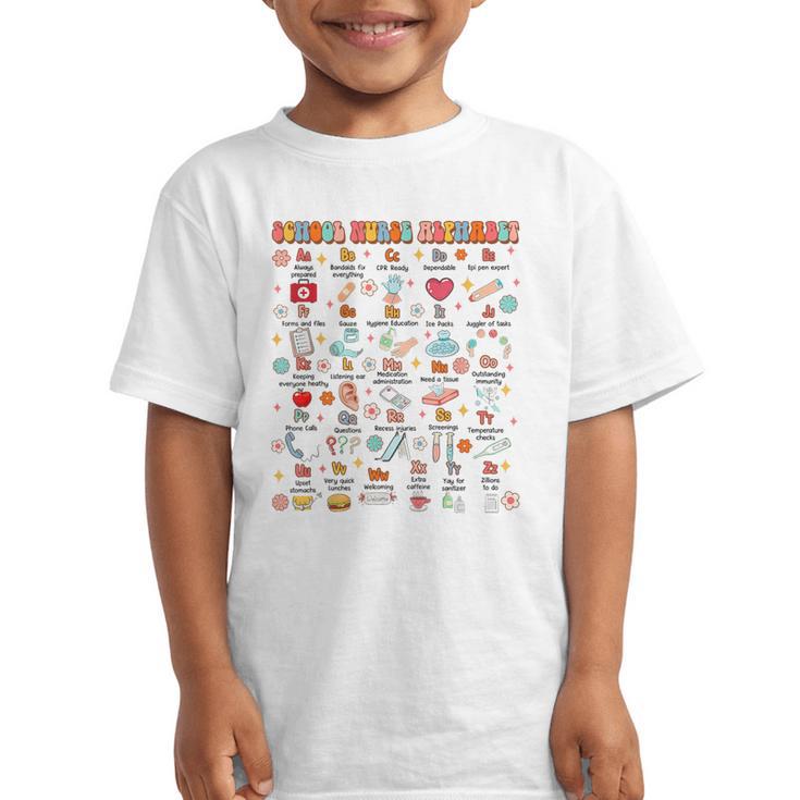 Back To School School Nurse Alphabet School Nurse Life Graphic Kid T-Shirt