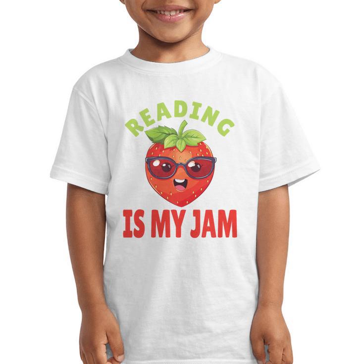 Back To School Reading Is My Jam School Librarian Premium Tri-Blend Graphic Kid T-Shirt