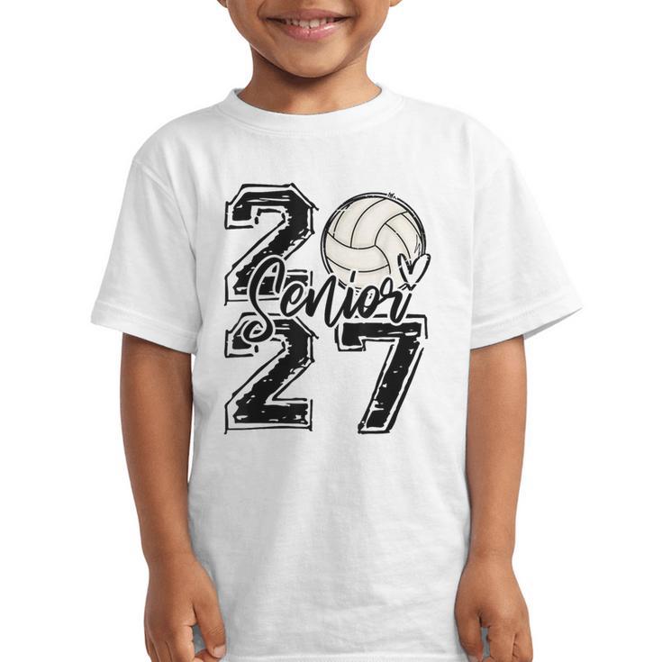 Class Of 2027 Volleyball Senior 2027 Back To School Graphic Kid T-Shirt Class Of 2027 Volleyball Senior 2027 Back To School Graphic Kid T-Shirt
