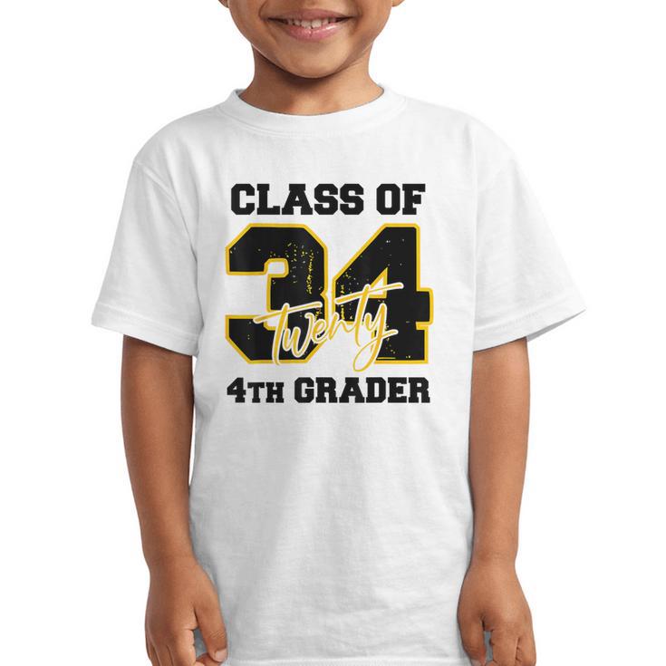 Class Of 2034 4th Grader Elementary School Back To School Graphic Kid T-Shirt