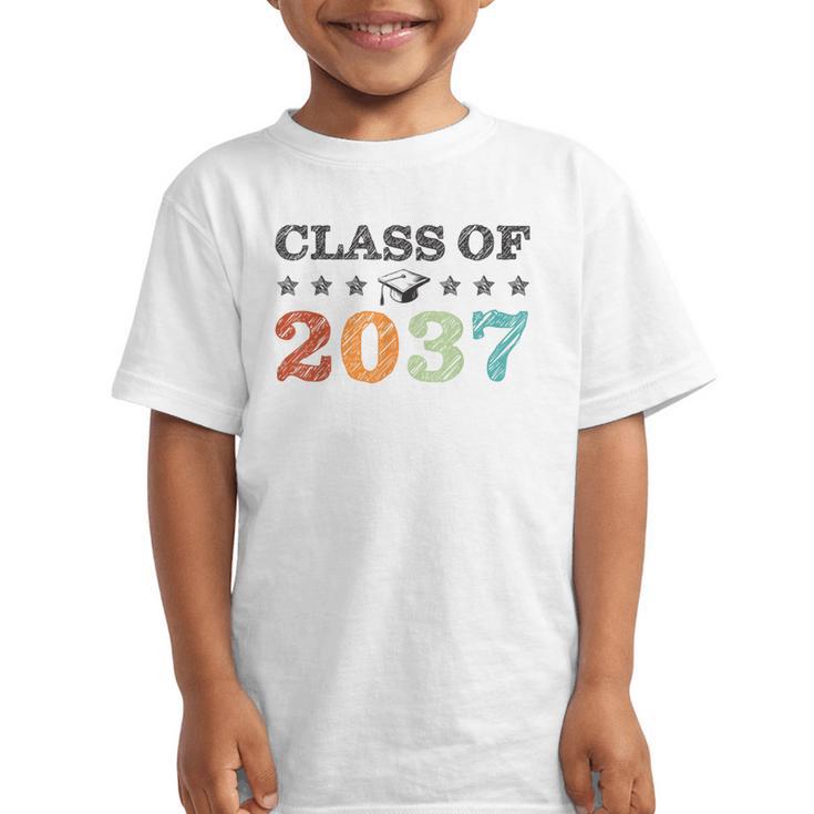 Class Of 2037 Grow With Me Back To School Graduation Graphic Kid T-Shirt