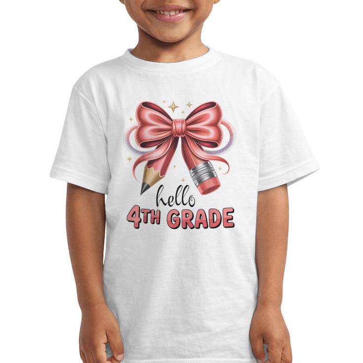 Coquette 4th Grade First Day Of Back To School Girls Outfits Graphic Kid T-Shirt