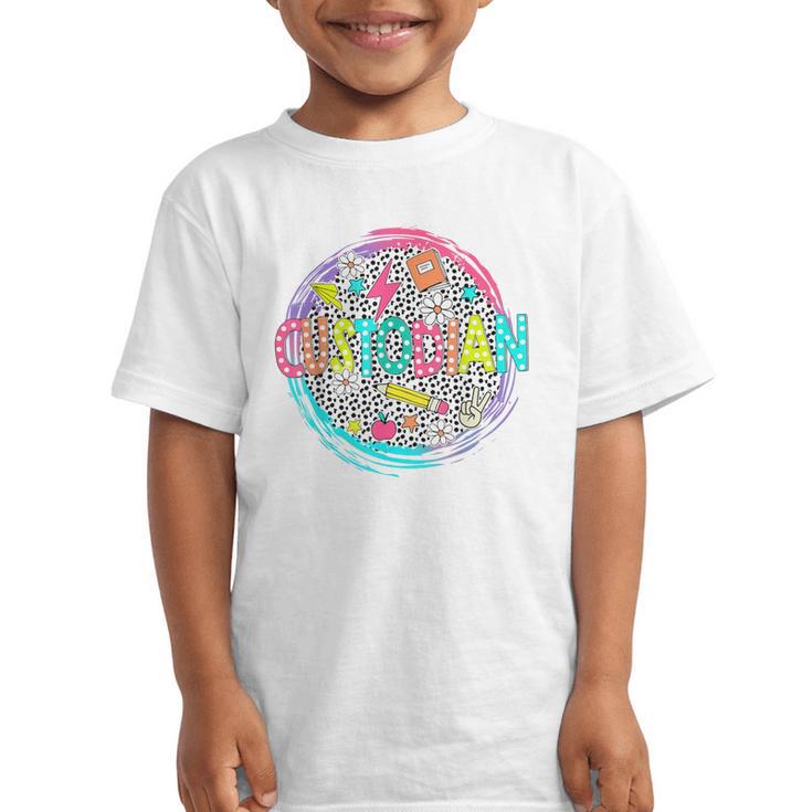 Cute Custodian Shirt First Day Of School Back To School Gift Graphic Kid T-Shirt