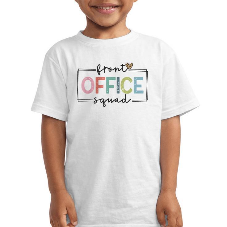 Cute Front Office Squad Secretary Admin Back To School Women Graphic Kid T-Shirt