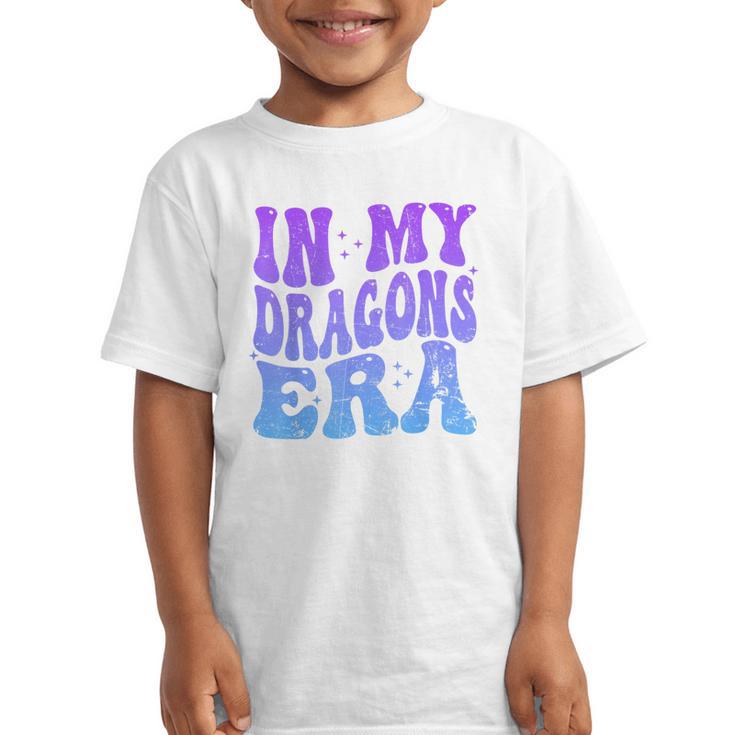 In My Dragons Era Back To School Spirit Game Retro Groovy Graphic Kid T-Shirt