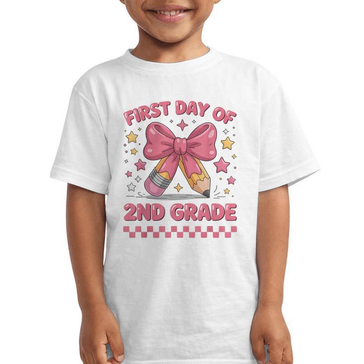 First Day Of 2nd Grade Coquette Back To School Girls Kids Graphic Kid T-Shirt
