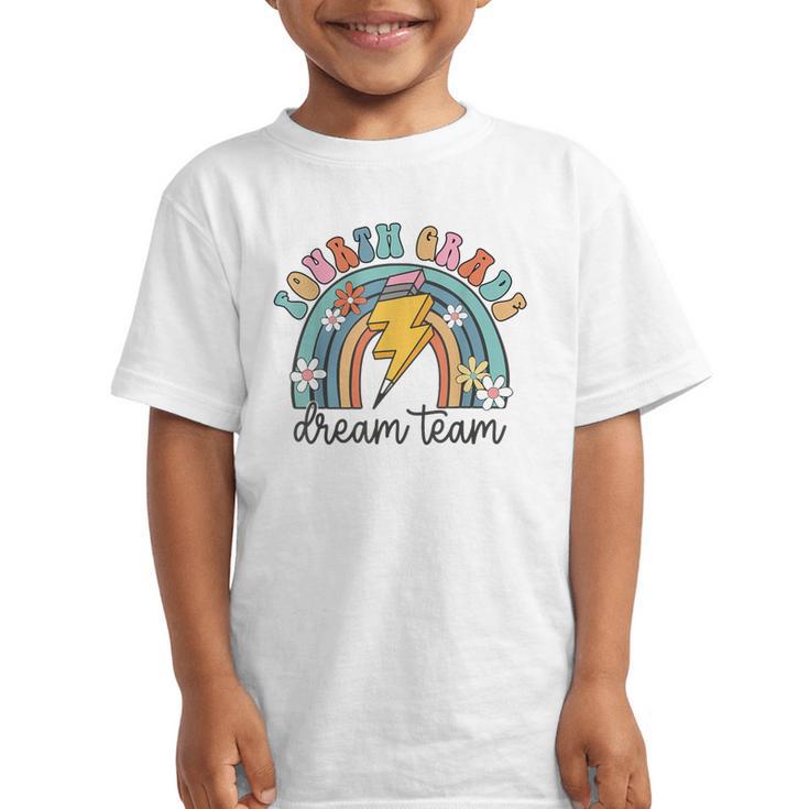Fourth Grade Dream Team 1st Day Of 4th Grade Back To School Graphic Kid T-Shirt