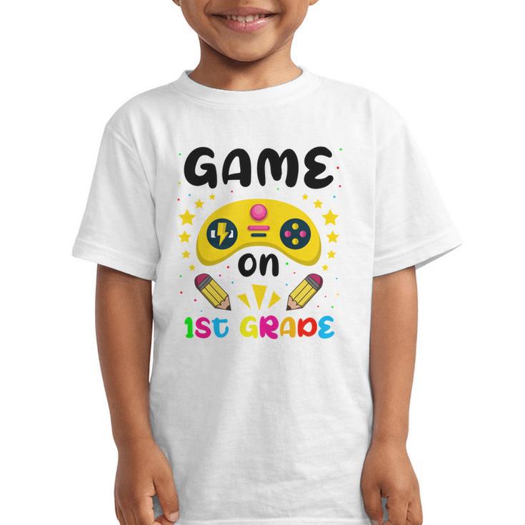 Game On 1st Grade Cute Video Gamer Back To School 2026 Kids Graphic Kid T-Shirt