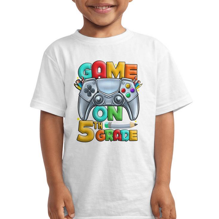 Game On 5th Grade Back To School 5th Grade Level Unlocked Performance Graphic Kid T-Shirt